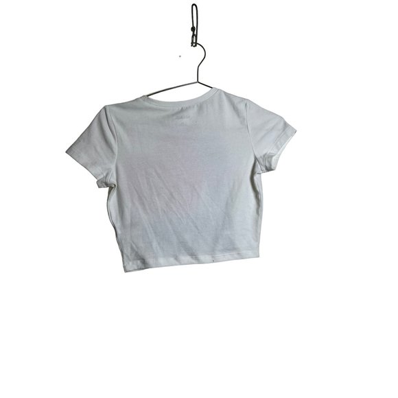 Wild Fable Shirt Womens XS White I Love Sushi Cropped Crewneck Tee Casual - Picture 3 of 5